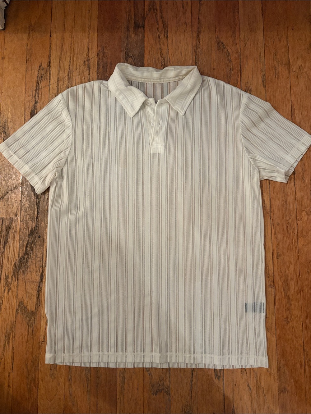 SHEIN White Vertical-Stripe Polo
